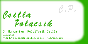 csilla polacsik business card